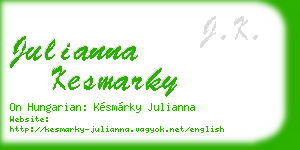 julianna kesmarky business card